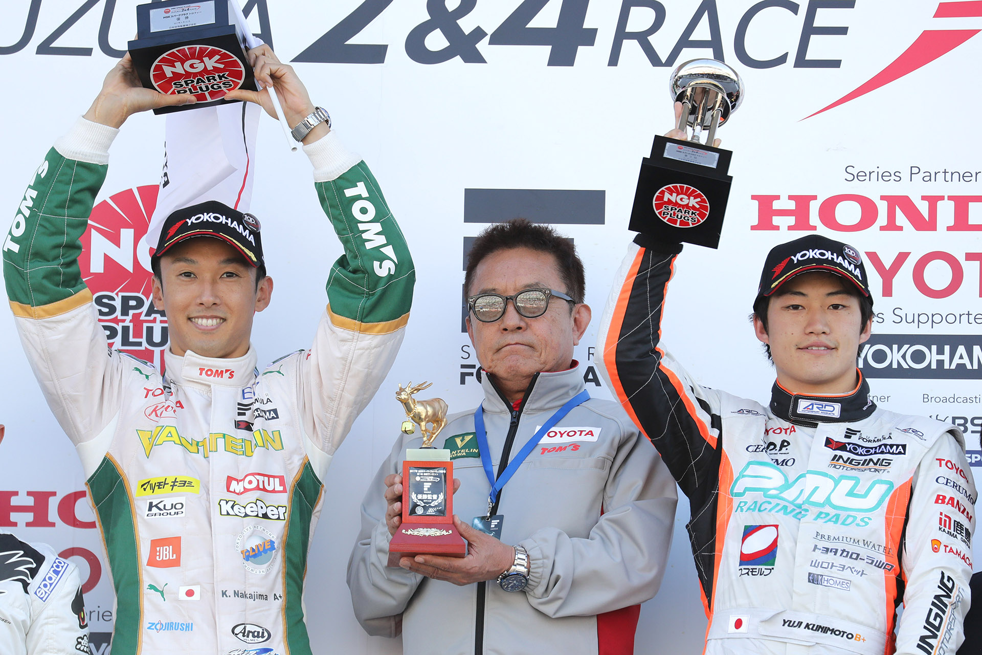 【ドライバー】中嶋 一貴／【監督】舘 信秀／【ドライバー】国本 雄資 SUPER FORMULA 2017年 第1戦 鈴鹿