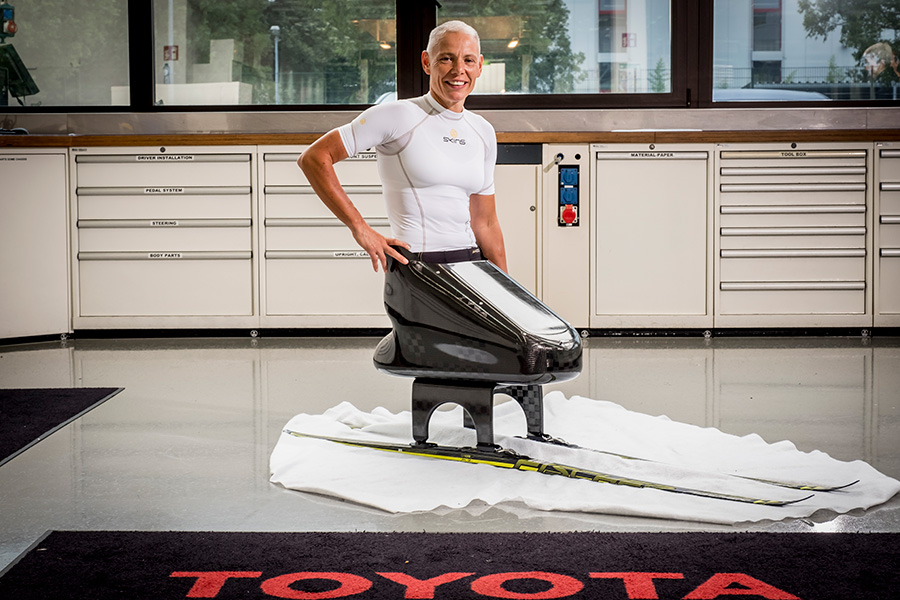 Andrea Eskau will compete with ski sled developed by Toyota Motorsport GmbH.