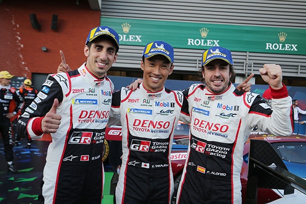 Sébastien Buemi / Kazuki Nakajima / Fernando Alonso, driver; 2018-19 WEC Round 1 Total 6 Hours of Spa-Francorchamps