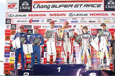 【ドライバー】大嶋 和也／フェリックス・ローゼンクヴィスト／小林 可夢偉／ヘイキ・コバライネン／国本 雄資／山下 健太 SUPER GT 第4戦 タイ Chang SUPER GT RACE
