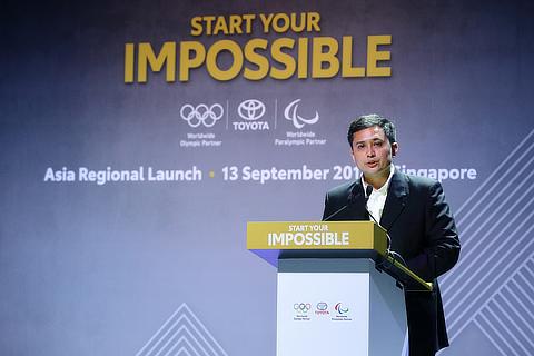 Kevin Wong, Chairman, Singapore National Paralympic Council speaking at the Asia Launch of Start Your Impossible
