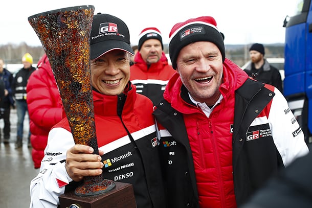 Shigeki Tomoyama, GAZOO Racing Company President / Tommi Mäkinen, Team Principal; 2019 WRC Round 2 Rally Sweden