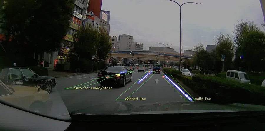 CARMERA feature detection image in downtown Tokyo