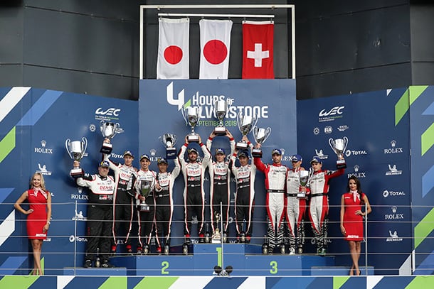 John Steeghs, Team Manager / Brendon Hartley / Sébastien Buemi / Kazuki Nakajima / José María López / Mike Conway / Kamui Kobayashi, driver; 2019-20 WEC Round 1 the 4 Hours of Silverstone