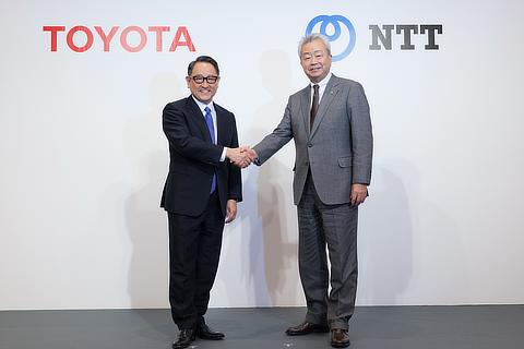 Akio Toyoda, President, Toyota Motor Corporation / Jun Sawada, President & CEO, Nippon Telegraph and Telephone Corporation