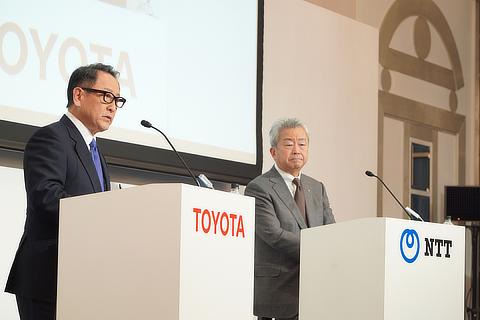Akio Toyoda, President, Toyota Motor Corporation / Jun Sawada, President & CEO, Nippon Telegraph and Telephone Corporation
