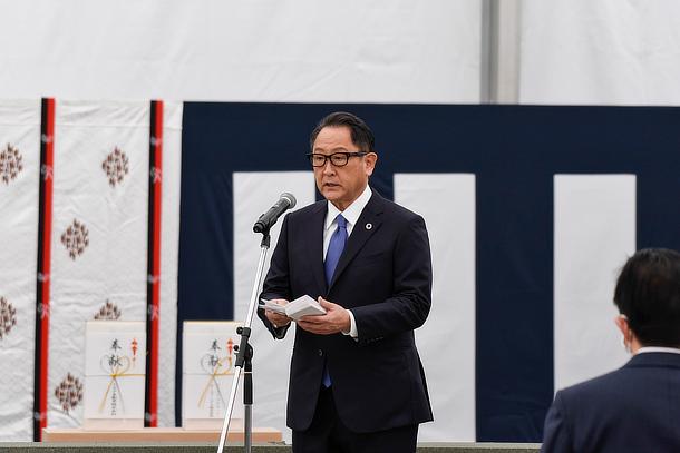 Groundbreaking ceremony (Jichinsai) for the construction of Woven City