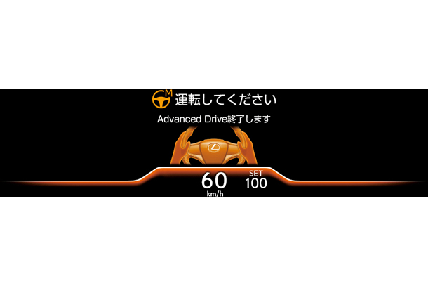 Orange tone (before release of controlled driving when driver operation is required)
