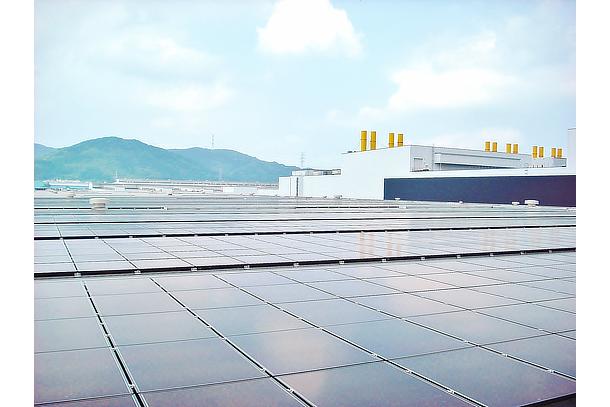 Solar panels at Toyota Motor Kyushu