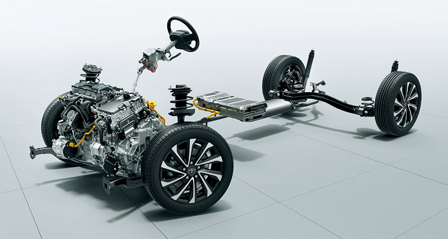 1.8-liter high thermal efficiency engine (2ZR-FXE) and hybrid system