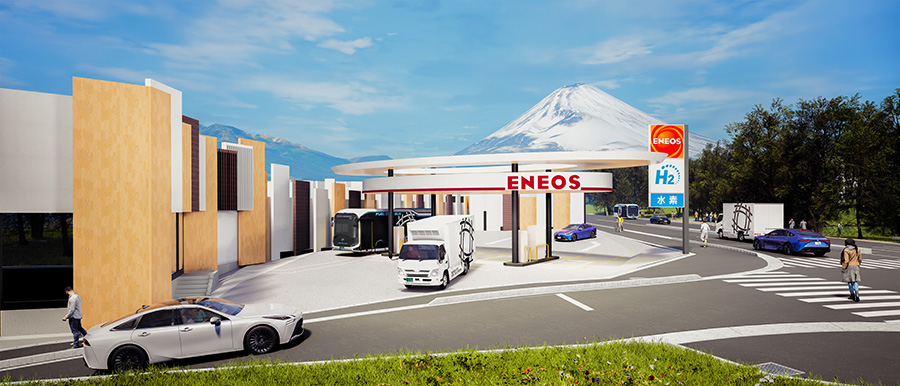Image of the hydrogen station to be built near Woven City