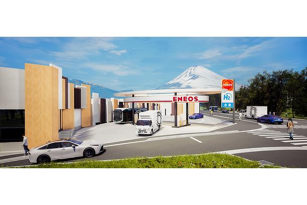 Image of the hydrogen station to be built near Woven City