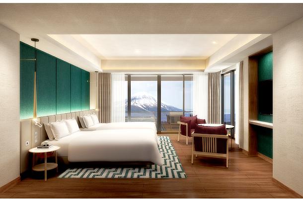 Guest room at the Fuji Speedway Hotel