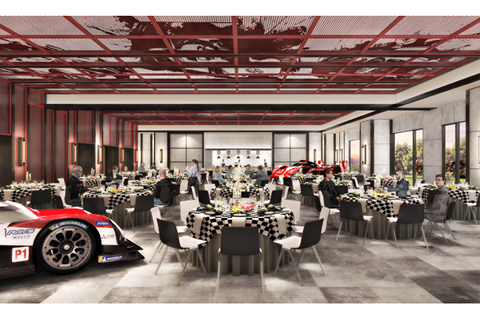 Banquet hall at the Fuji Speedway Hotel