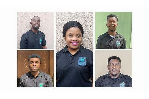 Team Dunamis (Obasogie Okpamen, Obasogie Osasumwen, Anastacia Amadi, Uwague Aizeyosabo and Omolehin Emmanuel)