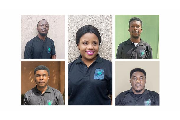 Team Dunamis (Obasogie Okpamen, Obasogie Osasumwen, Anastacia Amadi, Uwague Aizeyosabo and Omolehin Emmanuel)