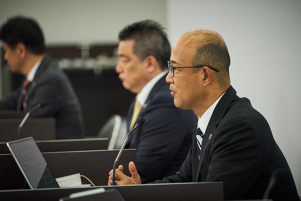 執行役員 Chief Communication Officer 長田 准／執行役員・副社長 Chief Technology Officer 前田 昌彦／取締役・副社長 Chief Financial Officer 近 健太
