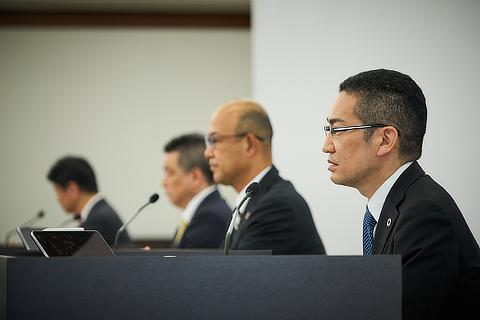 Jun Nagata, Communication Officer / Masahiko Maeda, Chief Technology Officer / Kenta Kon, Chief Financial Officer / Masahiro Yamamoto, Chief Officer, Accounting Group
