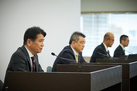 Jun Nagata, Communication Officer / Masahiko Maeda, Chief Technology Officer / Kenta Kon, Chief Financial Officer / Masahiro Yamamoto, Chief Officer, Accounting Group