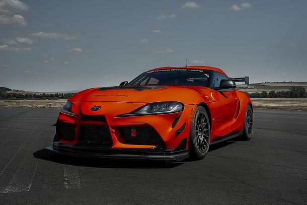 GR Supra GT4 EVO (Prototype Vehicle shown in optional Solaris Orange wrapping.)