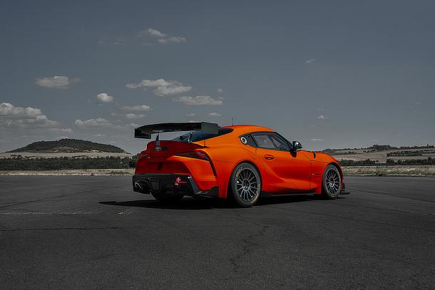 GR Supra GT4 EVO (Prototype Vehicle shown in optional Solaris Orange wrapping.)