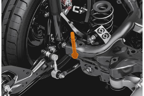締結剛性向上ボルト採用部位（リヤサスペンションメンバー×ボディ）