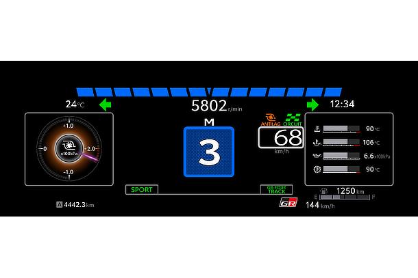 【青点滅 ： 操作】シフトアップ