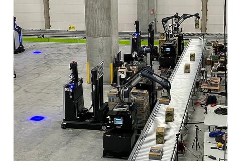 AI remote Depalletizing arm robot