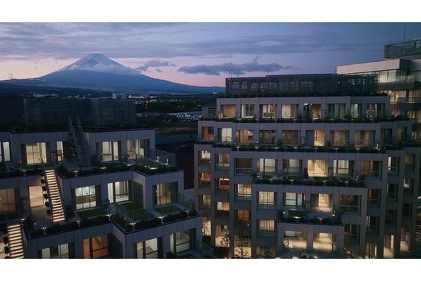 Woven City with Mt. Fuji in the background