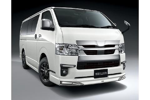 MODELLISTA Ver.Ⅰ ： エアロパーツセット Ver.1、シグネチャーイルミ、フードカバー、メッキアンダーミラーカバー、15インチアルミホイールセット（KOSEIベアロックBISON＜ブラック＞）、マフラーカッター装着車（ベース車両 ： スーパーGL）