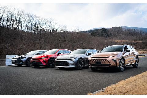 Four models of the all-new Crown (*Prototype is being used for the Estate type)
