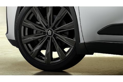 225/45R21タイヤ＆21×7.5Jアルミホイール（マットブラック塗装）＆センターオーナメント
