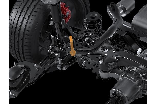 Rear suspension members and the vehicle body