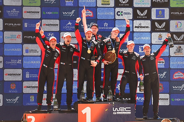 Rally Islas Canarias: Day 3<br>Rovanpera spearheads 1-2-3-4 finish for TOYOTA GAZOO Racing