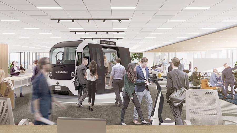 Concept image of mobility within the office