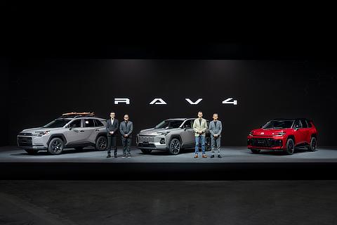 (Left to right) Yoshinori Futonagane, Mid-size Company ZV, Chief Engineer / John Absmeier, Chief Technology Officer and Director of Woven by Toyota / Simon Humphries, Member of the Board of Directors, Operating Officer, Chief Branding Officer, Senior General Manager of Design, Head of Design / Hajime Kumabe, Chief Executive Officer and Representative Director of Woven by Toyota