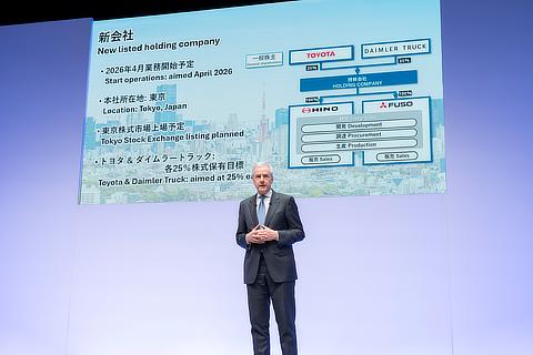 Karl Deppen, President and CEO, Mitsubishi Fuso Truck and Bus Corporation and designated CEO of new holding company