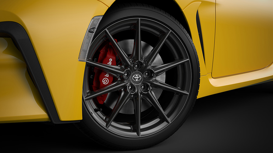 215/40R18タイヤ＆18×7 1/2Jアルミホイール（ダークグレーメタリック／センターオーナメント付）