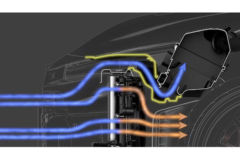 Cool air duct (to the secondary air intake duct)