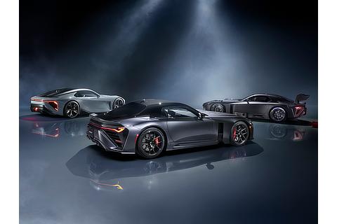 Lexus LFA Concept、GR GT（プロトタイプ）、GR GT3（プロトタイプ）リア