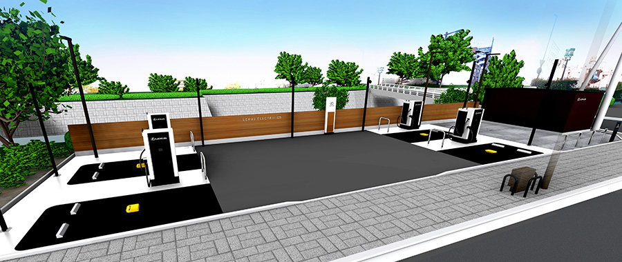 レクサス充電ステーション キャナルシティ 完成予想図