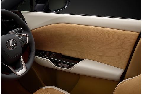 レーザーカットによるグラフィックを施したドアトリム表皮