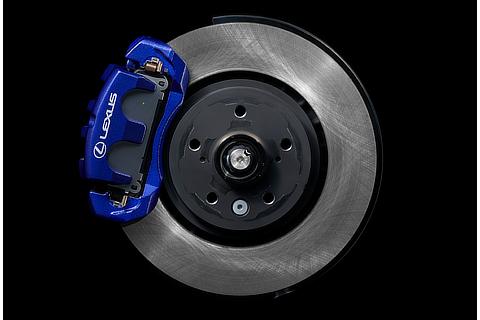 “F SPORT”ブルーブレーキキャリパー（フロントLEXUSロゴ）