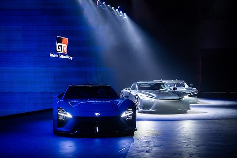 手前からLexus LFA Concept／GR GT（プロトタイプ）／GR GT3（プロトタイプ）