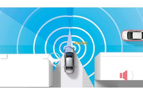 フロントクロストラフィックアラート（作動イメージ）