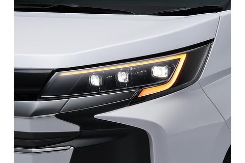 プロジェクター式LEDヘッドランプ（オートレベリング機能付）＋LEDターンランプ＋LEDクリアランスランプ（デイライト機能付）（S-Zにメーカーオプション）（LEDターンランプ点灯状態）