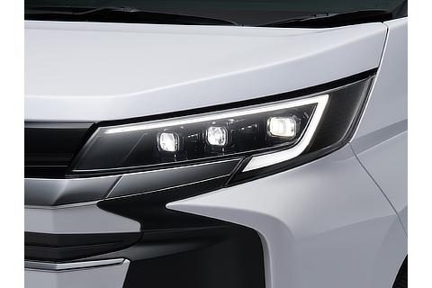 プロジェクター式LEDヘッドランプ（オートレベリング機能付）＋LEDターンランプ＋LEDクリアランスランプ（デイライト機能付）（S-Zにメーカーオプション）（LEDクリアランスランプ点灯状態）
