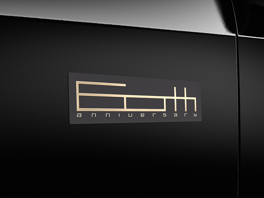 Commemorative logo on front fenders