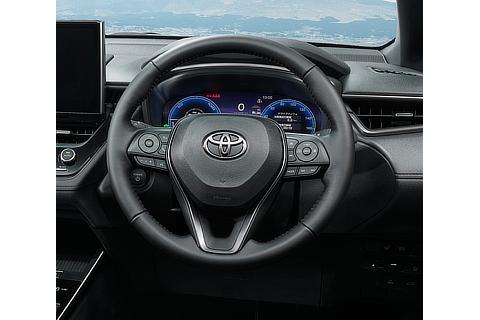本革巻き3本スポークステアリングホイール（スモークシルバーメタリック加飾）