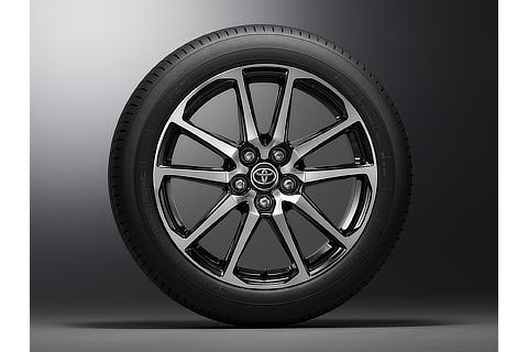 215/50R18タイヤ＆専用18インチアルミホイール（切削光輝／センターオーナメント付）